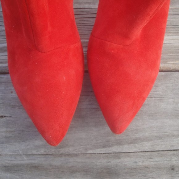 Steve Madden Boots Women's Size 8M Red Leather Upper "Wagner" Red - Picture 5 of 10